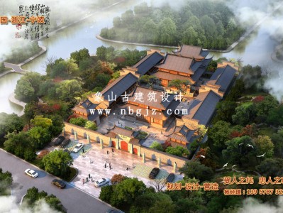 蒙城天福寺重建规划效果图